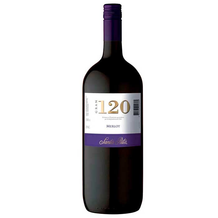 Vino 120 Gran Merlot Botellon 1.5 L