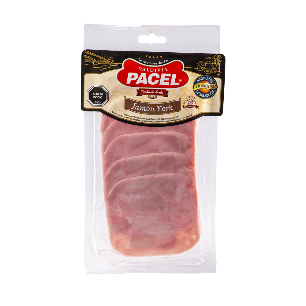 Jamón York Pacel 125 Grs