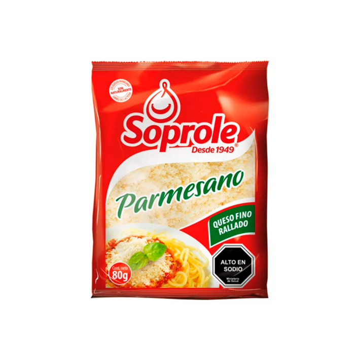 Queso Parmesano Soprole 80 Gr