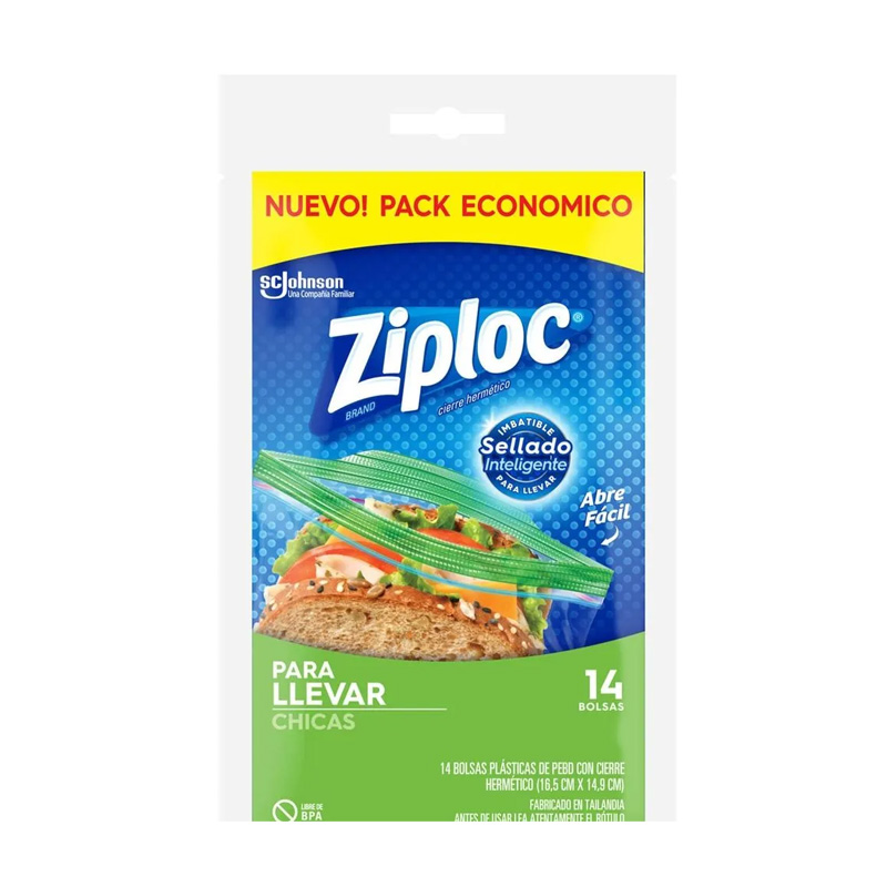 Bolsa Ziploc Sandwich 14 Unidades