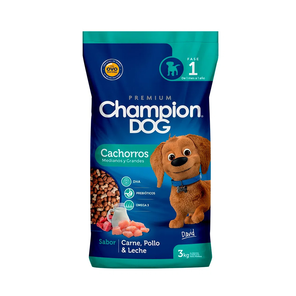 Champion Dog Cachorro Carne Leche 3 kg