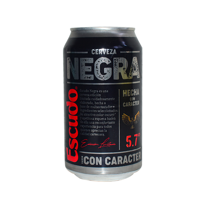 Cerveza Escudo Negra Lata 355Cc