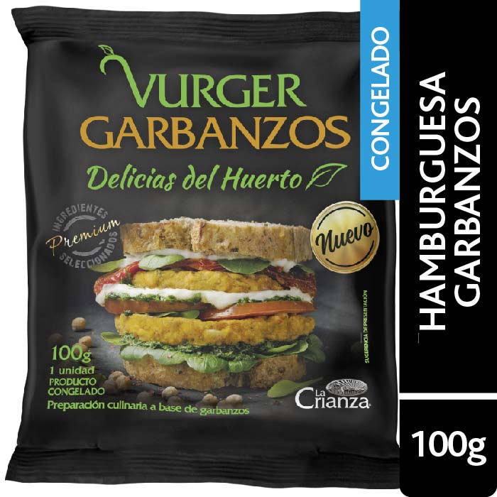 Hamburguesa La Crianza Garbanzos 100 gr