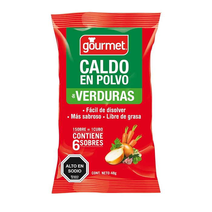 Caldo Gourmet Natural Verduras 48 gr