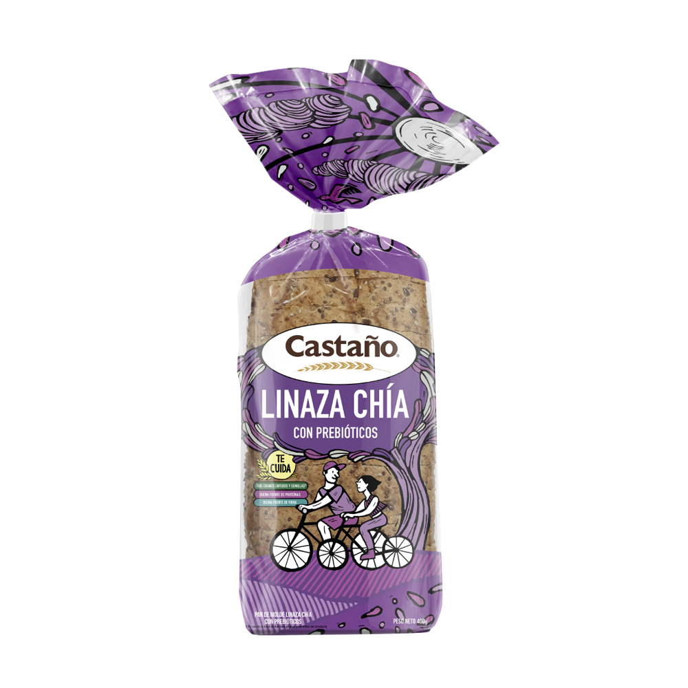Pan Integral Linaza Chia Castaño 400 Grs
