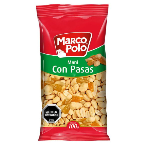 Maní Marco Polo Con Pasas 100 grs