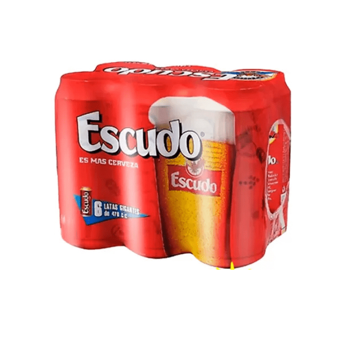 Cerveza Escudo Lata Pack 6 X 470 cc
