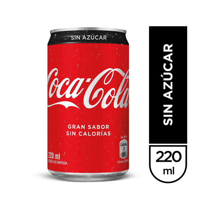 Coca Cola Sin Azucar Lata 220 Cc