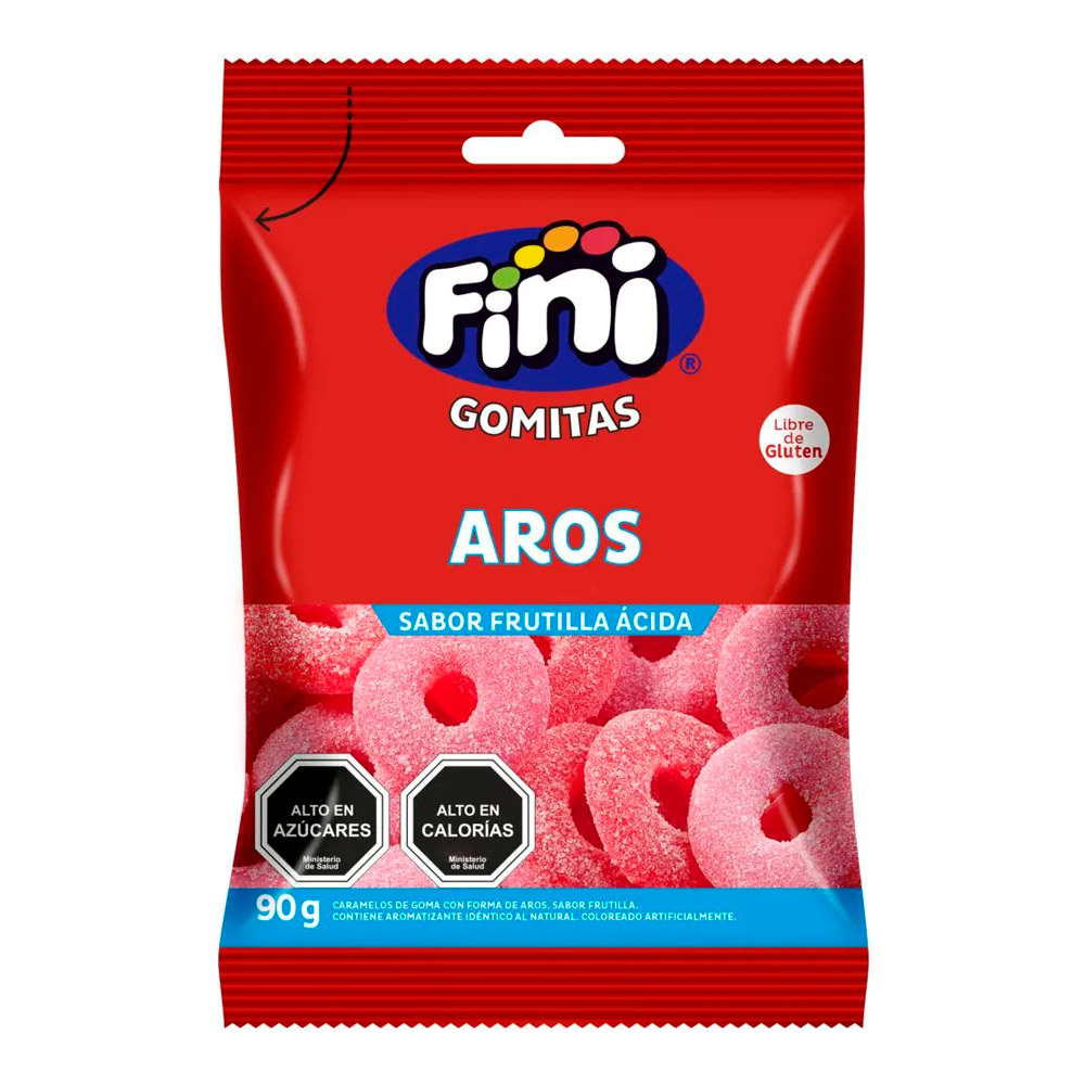 Gomita Fini Aros Frutilla 90 Gr