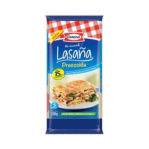 Lasaña Carozzi Precocida 200 Grs
