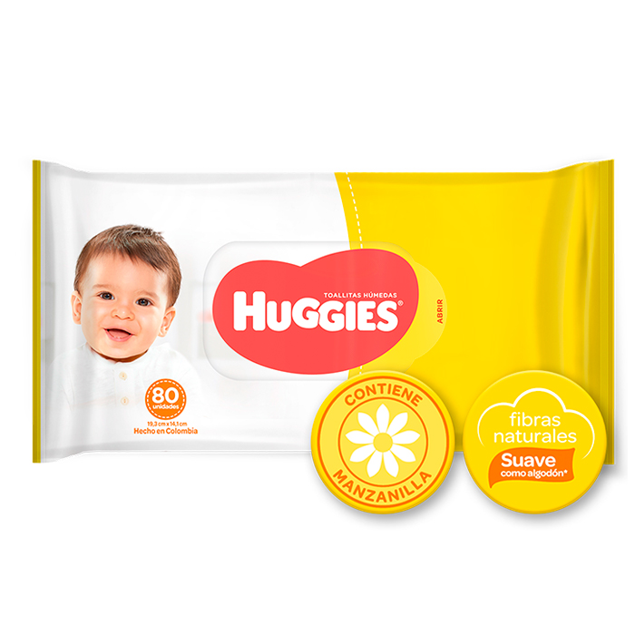 Toallitas Humedas Huggies Amarilla 80Und