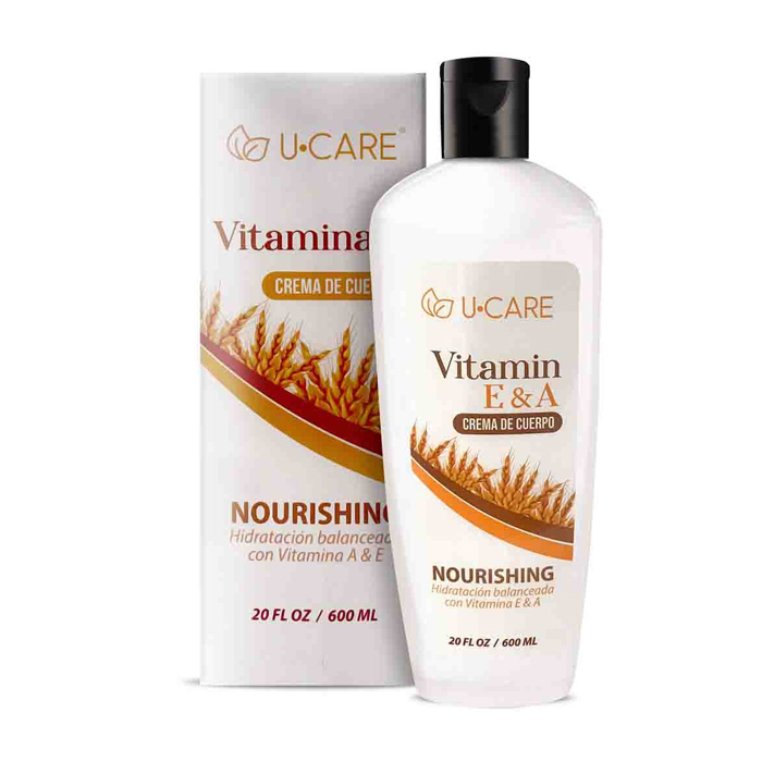 Crema Corporal  U Care Vitamina E 600 ml