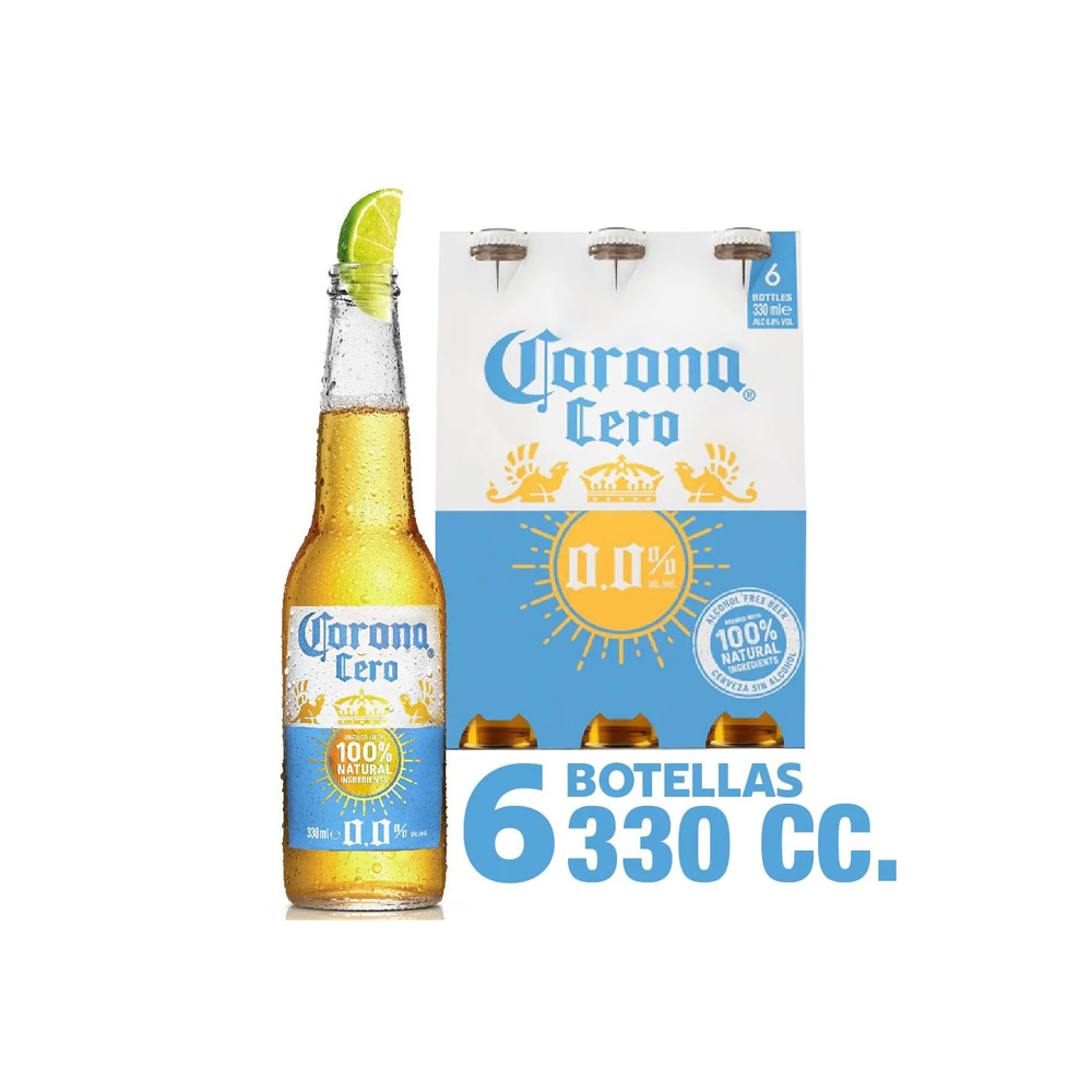 Cerveza Corona Zero Bot 6 X 330 cc