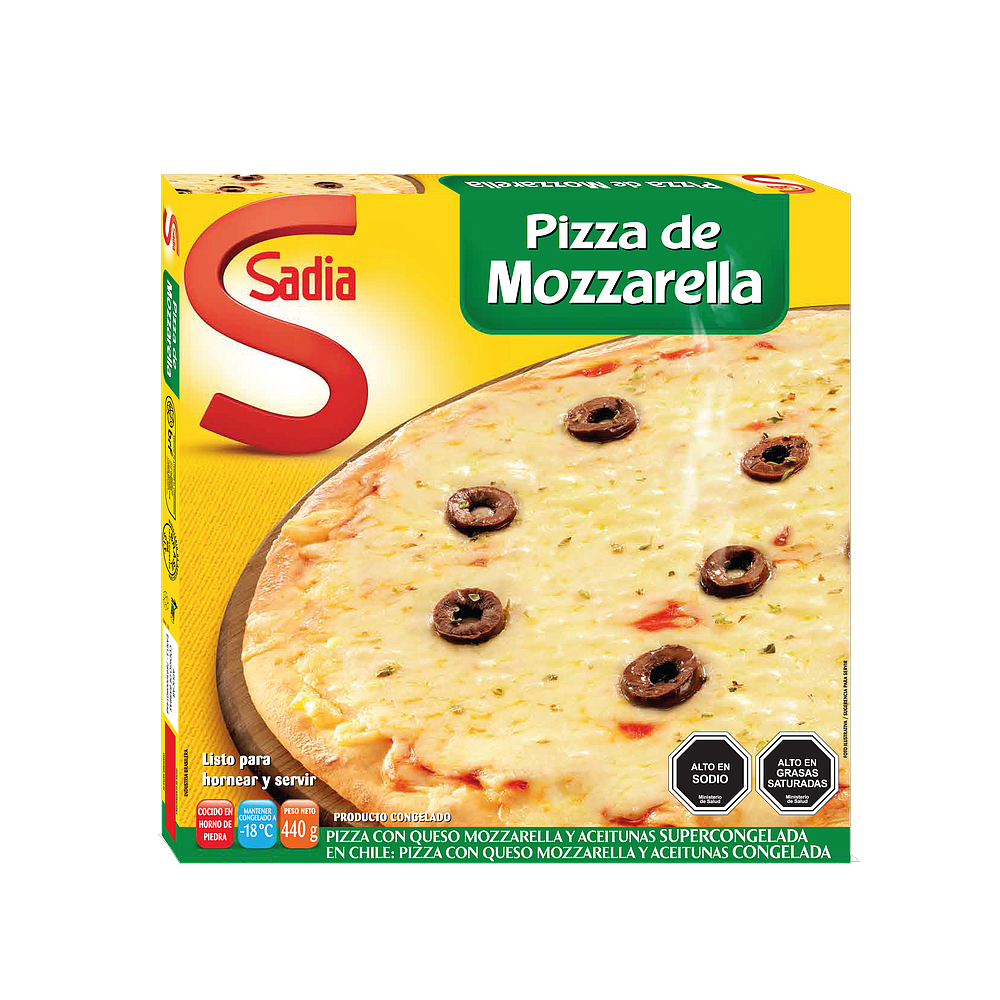 Pizza C/Queso Mozzarella Sadia 440 gr