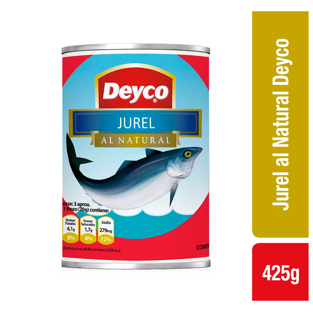 Jurel Deyco Natural 425 Grs (300 Gr Drenado)