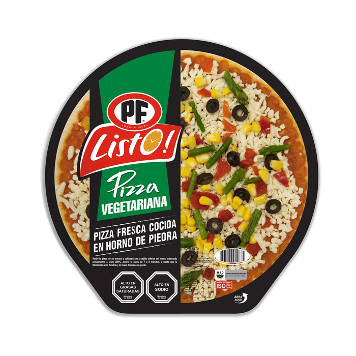 Pizza Vegetariana Refrigerada PF 465 gr