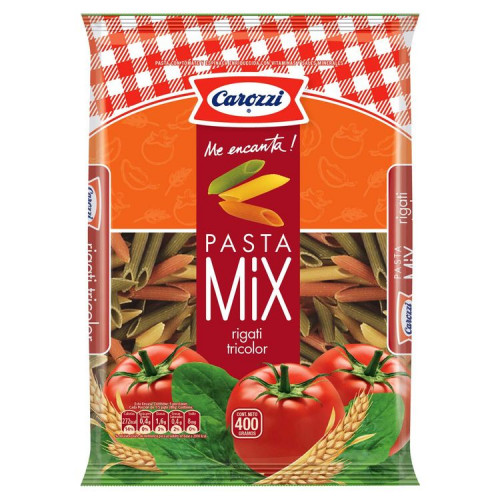 Pastas Carozzi Rigati Tricolor 400 gr