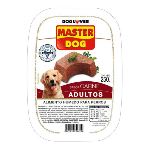 Master Dog Pate Pote Carne 250Grs