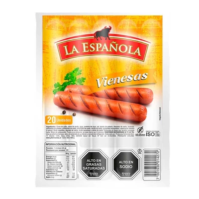 Vienesas La Española 900 gr