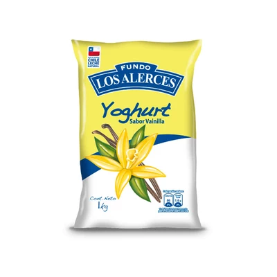Yogurt Los Alerces Vainilla Bolsa 1 L