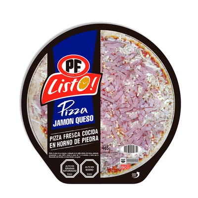 Pizza Jamón Queso Refrigerada PF 465 gr