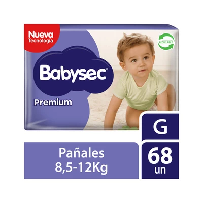Pañal Babysec Premium G 68 un N