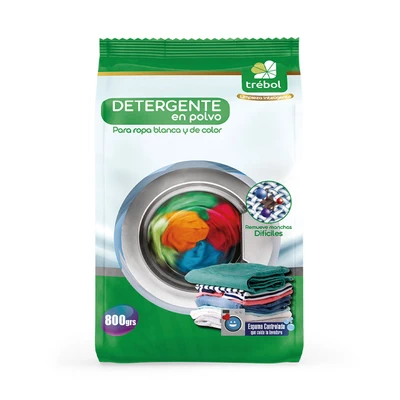 Detergente Trébol En Polvo 800 Gr
