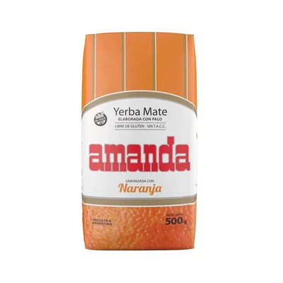 Yerba Mate Amanda Naranja 500 Grs