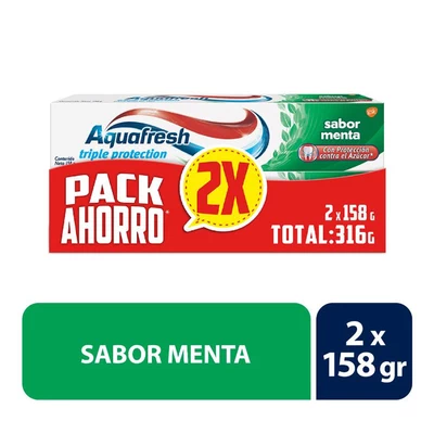 Aquafresh Menta 2X158gr