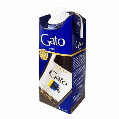 Vino Gato Merlot Tetra 1 L
