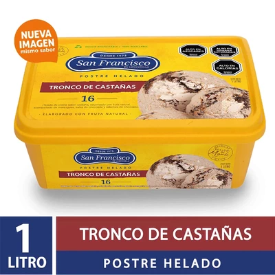 Helado San Francisco Trozo De Castaña 1L