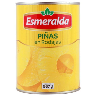 Piña Esmeralda Rodajas 567 Grs  (340Gr Drenado)