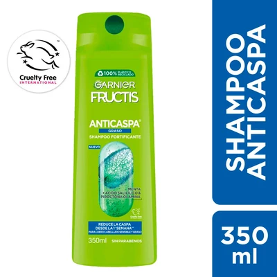 Fructis Shampoo Frasco Anticaspa Graso 350 Ml