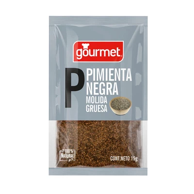Pimienta Gourmet Negra Gruesa 15 Grs