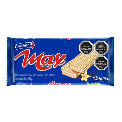 Galleta Colombina Max Vainilla 140 Grs