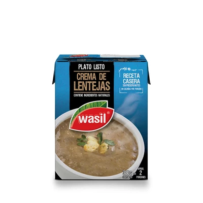 Crema Wasil Lentejas 380 grs