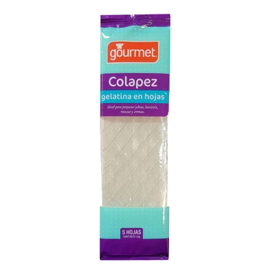 Gelatina Gourmet Hojas 12 grs