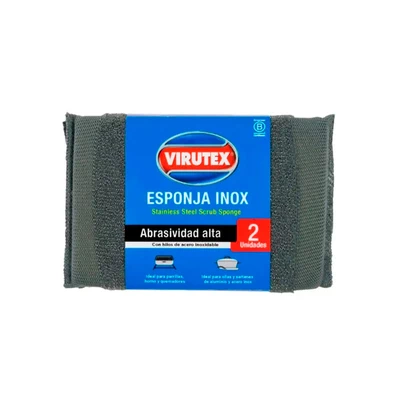 Esponja Inoxidable Virutex 2 Unidades