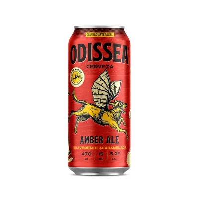 Cerveza Odissea Ambar Lata 470 cc