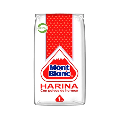 Harina Mont Blanc Con Polvos de Hornear Kilo