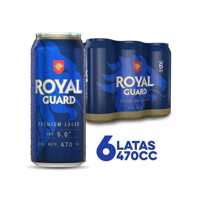 Cerveza Royal Guard Lata 6 X 470 cc