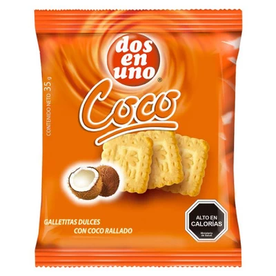 Galleta Dos En Uno Mini Coco 40 Grs.