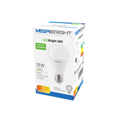 Ampolleta Led Megabright A60 Clas 13W 3000K Un