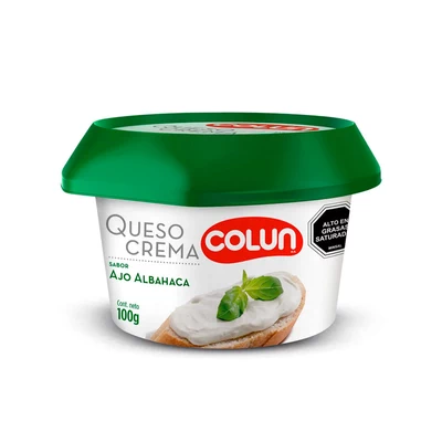 Queso Crema Colun Ajo/Albahaca 100 Grs 