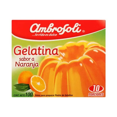 Gelatina Ambrosoli Naranja 100 Grs
