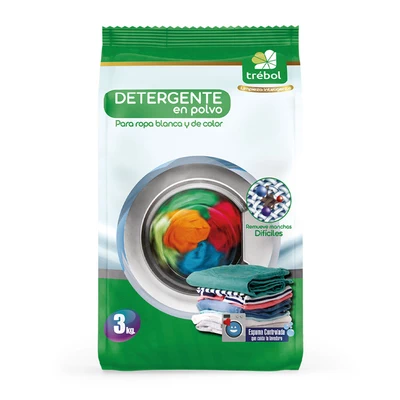 Detergente En Polvo 3 Kg Trébol