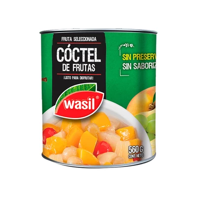 Cocktail Frutas Wasil 560 Grs (340 Grs Drenado)
