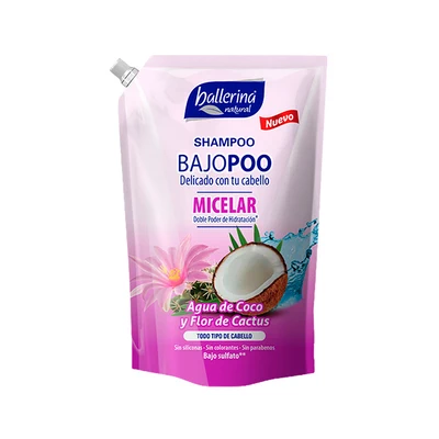 Shampoo Ballerina Micellar Bajo Poo Doypack 900 ml