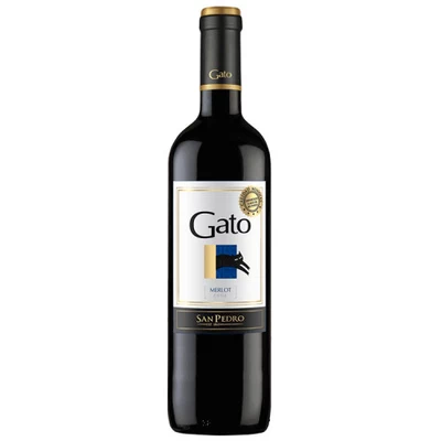 Vino Gato Merlot Botella 700 cc