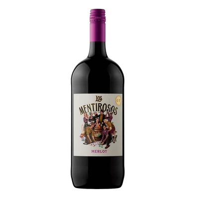 Vino Los Mentirosos Merlot Botella 12° 1.5 Litros